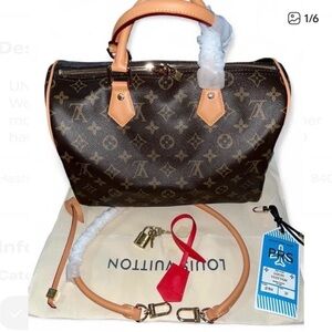 Cute fashion Monogram Canvas Satchel in Brown and Tan